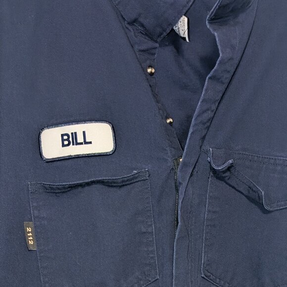 VTG Aramark Mens 50r Blue Mechanic Workwear 1PC Coveralls "Bill" - Picture 2 of 8